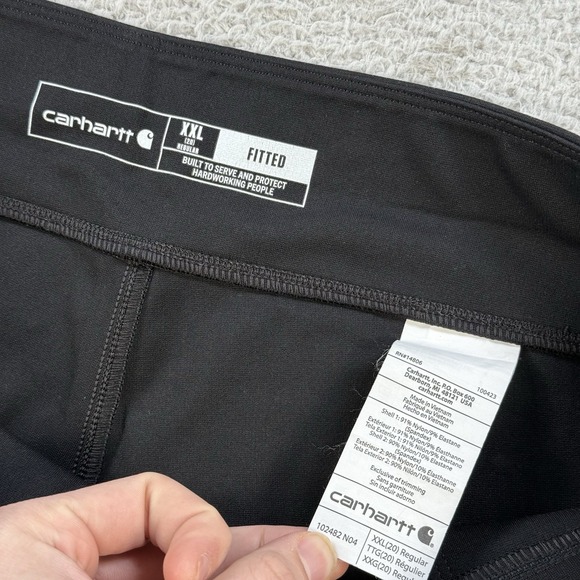 Carhartt Pants Womens 2XL Black Fitted Utility Stretch Midweight Leggings 102482 - Picture 2 of 6